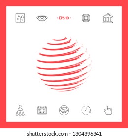 Earth symbol logo. Graphic elements for your design