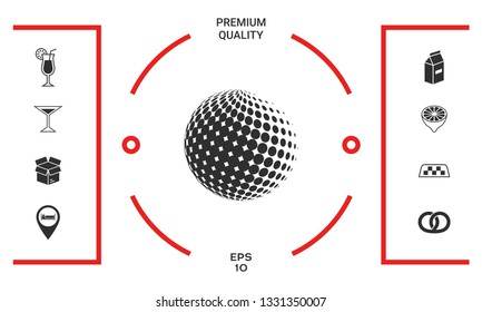 Earth symbol - Logo. Graphic elements for your design