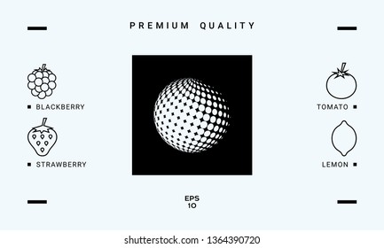 Earth symbol - Logo. Graphic elements for your design