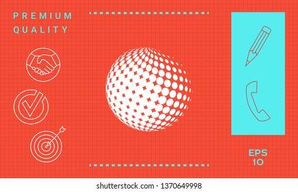 Earth symbol - Logo. Graphic elements for your design