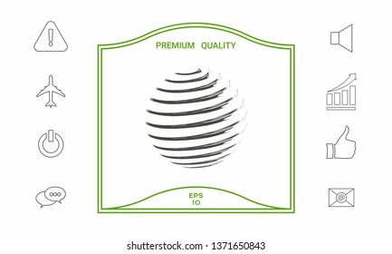 Earth symbol logo. Graphic elements for your design