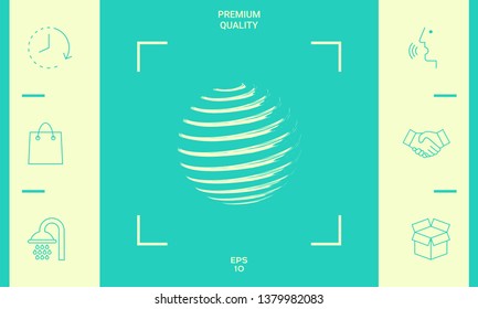 Earth symbol logo. Graphic elements for your design