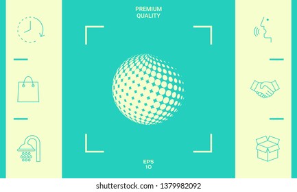 Earth symbol - Logo. Graphic elements for your design