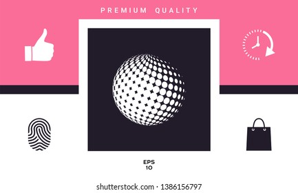 Earth symbol - Logo. Graphic elements for your design