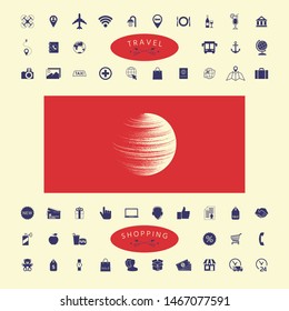 Earth symbol logo. Graphic elements for your design