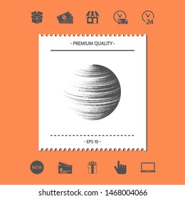 Earth symbol logo. Graphic elements for your design