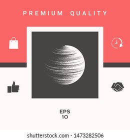 Earth symbol logo. Graphic elements for your design