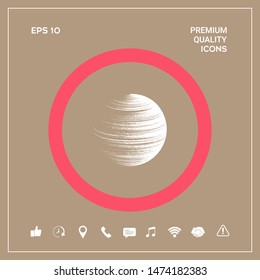 Earth symbol logo. Graphic elements for your design