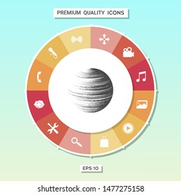 Earth symbol logo. Graphic elements for your design