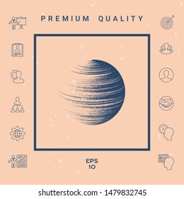 Earth symbol logo. Graphic elements for your design