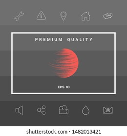 Earth symbol logo. Graphic elements for your design