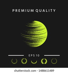 Earth symbol logo. Graphic elements for your design