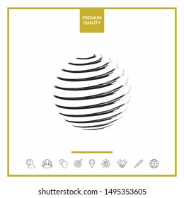 Earth symbol logo. Graphic elements for your design