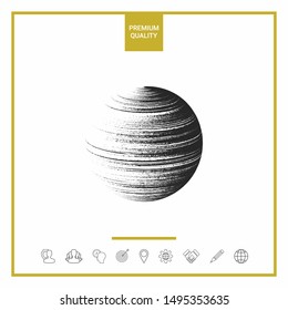 Earth symbol logo. Graphic elements for your design