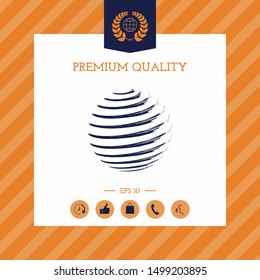 Earth symbol logo. Graphic elements for your design