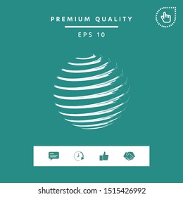 Earth symbol logo. Graphic elements for your design