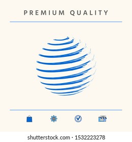 Earth symbol logo. Graphic elements for your design