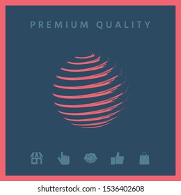 Earth symbol logo. Graphic elements for your design
