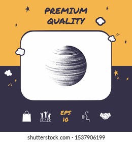 Earth symbol logo. Graphic elements for your design