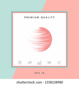 Earth symbol logo. Graphic elements for your design