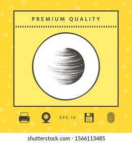 Earth symbol logo. Graphic elements for your design