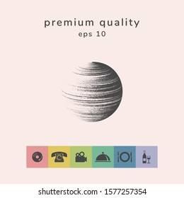Earth symbol logo. Graphic elements for your design
