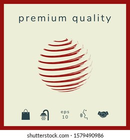 Earth symbol logo. Graphic elements for your design