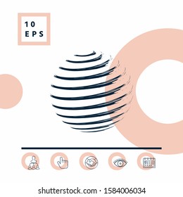 Earth symbol logo. Graphic elements for your design
