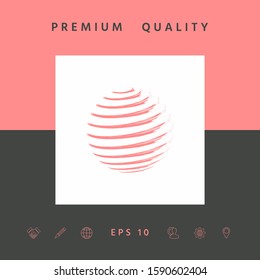 Earth symbol logo. Graphic elements for your design