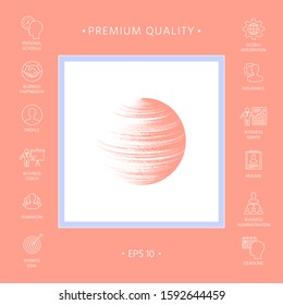 Earth symbol logo. Graphic elements for your design