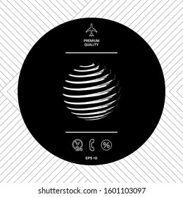 Earth symbol logo. Graphic elements for your design