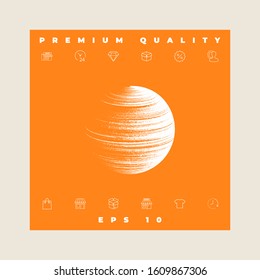 Earth symbol logo. Graphic elements for your design