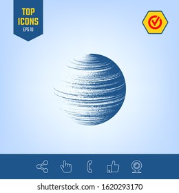 Earth symbol logo. Graphic elements for your design