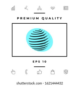 Earth symbol logo. Graphic elements for your design