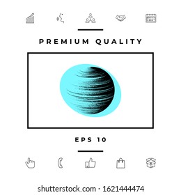 Earth symbol logo. Graphic elements for your design