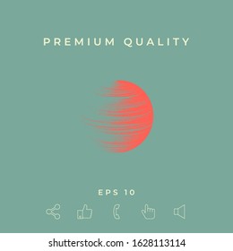 Earth symbol logo. Graphic elements for your design