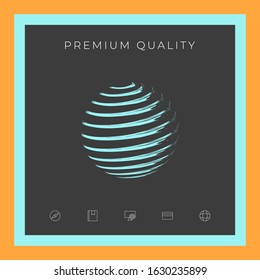 Earth symbol logo. Graphic elements for your design