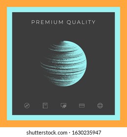Earth symbol logo. Graphic elements for your design
