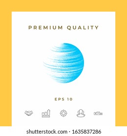 Earth symbol logo. Graphic elements for your design