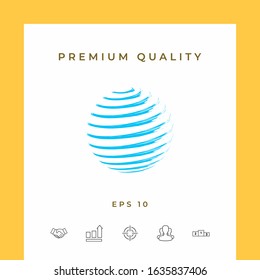 Earth symbol logo. Graphic elements for your design