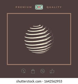 Earth symbol logo. Graphic elements for your design