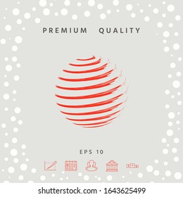 Earth symbol logo. Graphic elements for your design