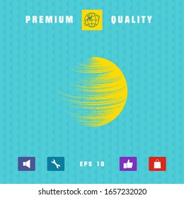 Earth symbol logo. Graphic elements for your design