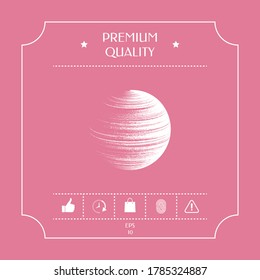 Earth symbol logo. Graphic elements for your design