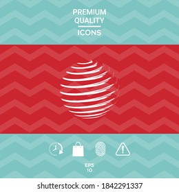 Earth symbol logo. Graphic elements for your design