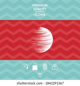 Earth symbol logo. Graphic elements for your design