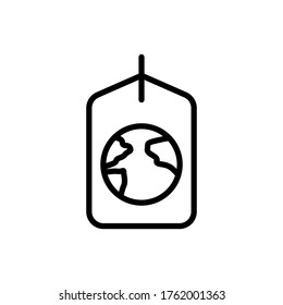 Earth, tag icon. Simple line, outline vector elements of mother earth day icons for ui and ux, website or mobile application