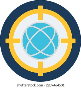 earth target Vector icon which is suitable for commercial work and easily modify or edit it

