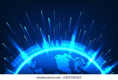 Earth technology background technology is all over the world as a communication system. internet system that comes to help do international business and storage technology within the network