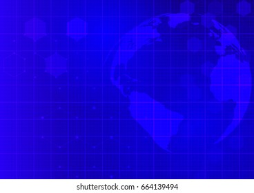 Earth technology background., vector illustration